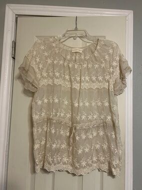 50% off sale🥂 Johnny Was 4 Love & Liberty crèam silk blouse